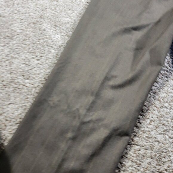 Banana Republic Pants Mens 35x32 Tag 34x32 Brown Pinstripe Poly Blend Tags - Picture 7 of 9